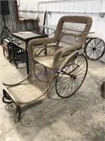 Wicker wheel chair