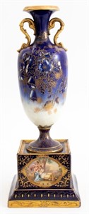 Royal Vienna Style Porcelain Urn-Form Vase