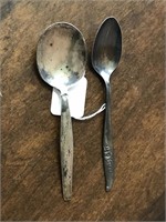 Two Vintage Silver Spoons