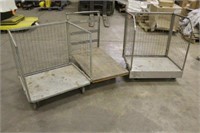 (2) WIRE DOCK CARTS, APPROX 33"x27"x38" AND DOCK