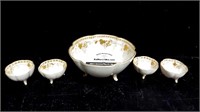 Rare VTG Nippon Hand-Painted W/ Gold Candy Dish
