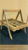 Vintage Wooden Strawberry Basket Carrier 17"W X