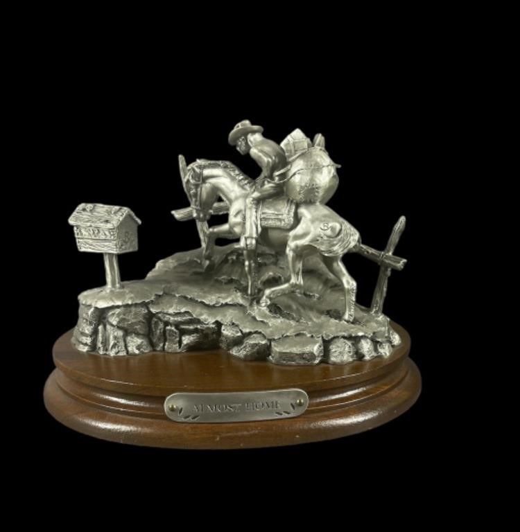 A Chillmark Pewter Sculpture "Almost Home"