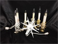 WINDOW LUMINARIES LOT - ELECTRIC CANDLES +