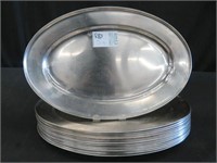 (20) APPROX. 13" STAINLESS STEEL OVAL PLATTERS