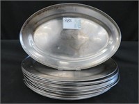 (31) APPROX. 14" STAINLESS STEEL OVAL PLATTERS