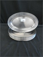 (27) APPROX. 16" STAINLESS OVAL PLATTERS