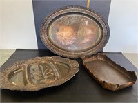 Antique Wallace Platter & Craftsmen Copper Tray