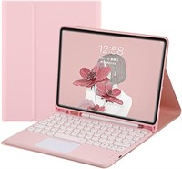 Keyboard Case with Touchpad Cute Round Key Color