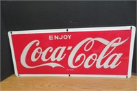Embossed Coca Cola Sign 24" x 10"