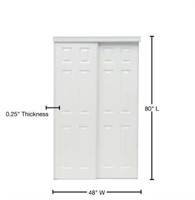 TRUporte 48 in. X 80 in. Composite White Sliding B