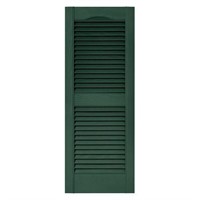 14.5 in. X 60 in. Louvered Vinyl Exterior Shutters