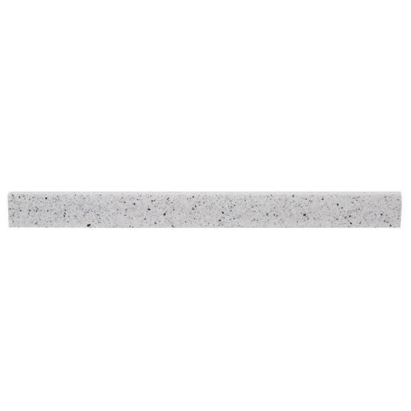 25 in. W Cultured Marble Vanity Backsplash in Silv