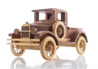 Handcrafted Wooden Vintage Toy / Model Car