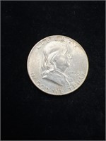1953 D Benjamin Franklin Half Dollar