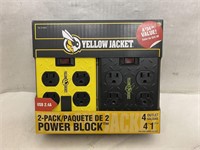 (7x bid)Yellow Jacket 2pk 4-Outlet Power Block