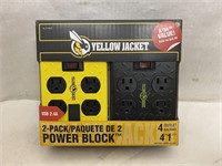 (7x bid)Yellow Jacket 2pk 4-Outlet Power Block