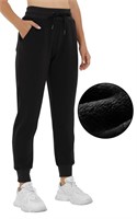 Heathyoga Fleece Lined Joggers for Women Thermal S