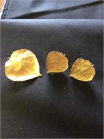 Leaf broach & matching earrings quality costume