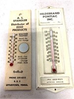Pair of thermometers 1 Wood , 1 Tin