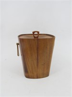 Mid-Century Wooden Ice Bucket Lid Tongs MCM