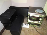 Vintage JVC Stereo System w/3 Disk CD changer,