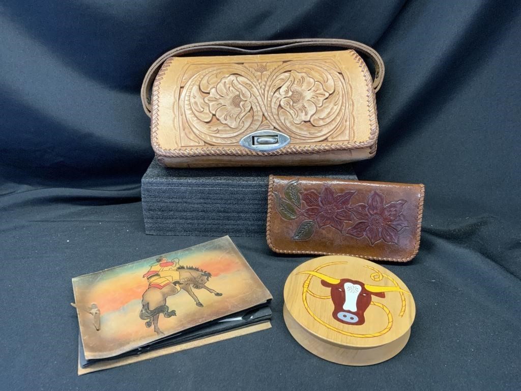 VTG Western Leather Purse and Wallet & More