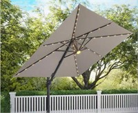 Seasons Sentry 10' Square Solar LED Umbrella (In