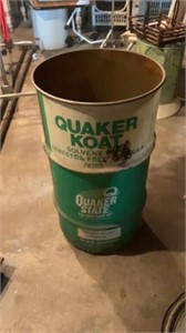 Vintage Metal Quaker State 16 Gallon Can
