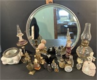 Vintage Perfume Bottles, Mirror & More