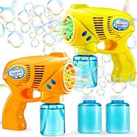 JOYIN 2 Bubble Guns with 2 Bubble Refill Solution