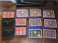 Various Years 1979-1989 Proof Sets (10)