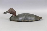 Early Red Head Drake Duck Decoy By Unknown