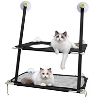 WFF4739  ZUPOX Cat Window Perch, Double Layered Ha