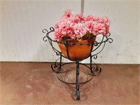 Plant Stand and Terracotta Pot