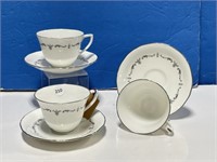 3 Vintage 1963 Royal Worchester Teacups & Saucers