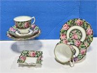 2 Royal Albert Needlepoint 3pc Settings and a nut