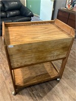 Wood rolling cart / bar