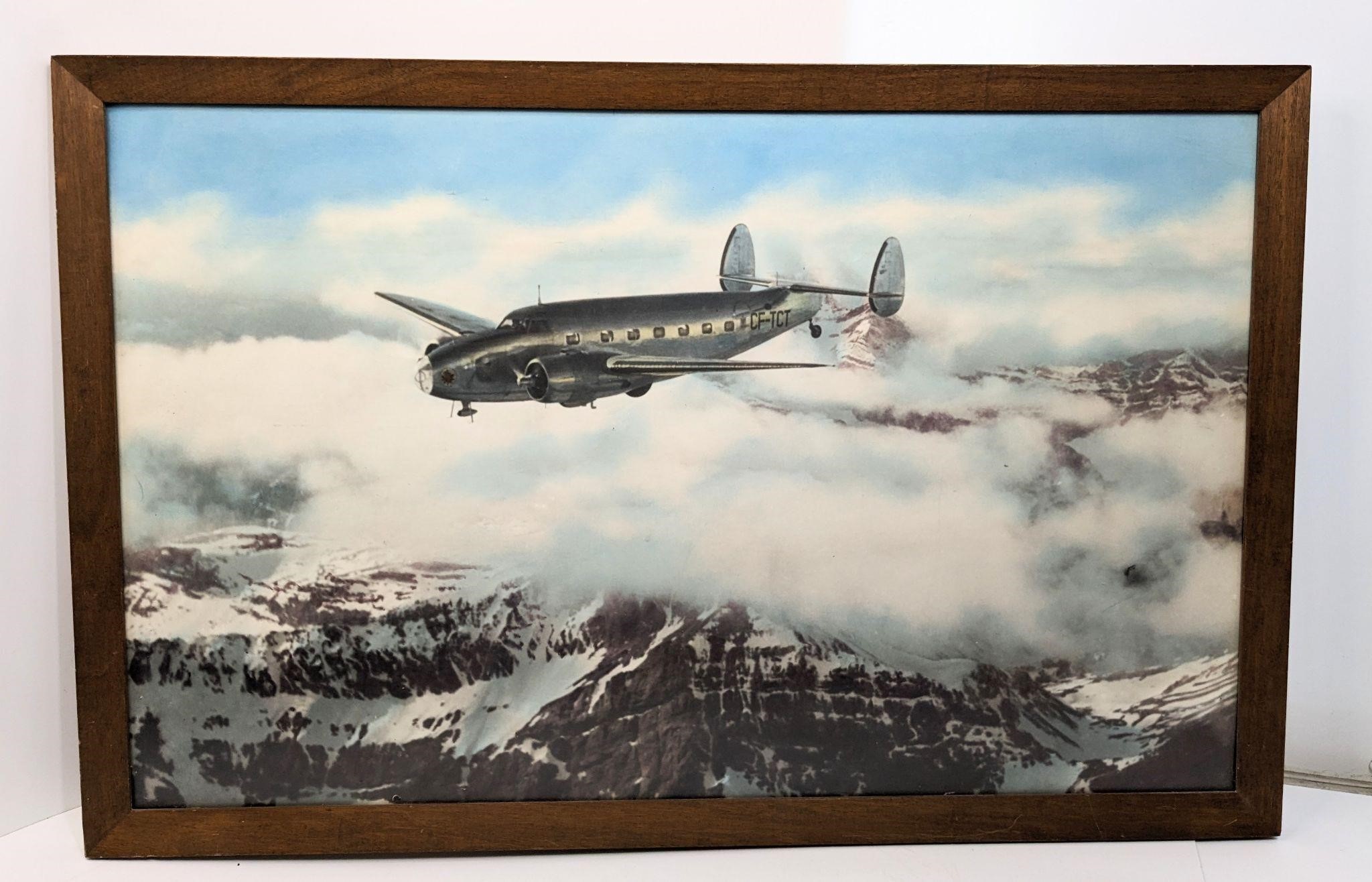 Twin Tail Passenger Plane Serigraph