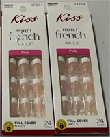 Kiss Nails Perfect French Nails full cover 2 PACK