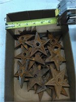 Box of 22 cast iron Stars