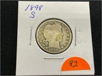 1898S Barber Quarter