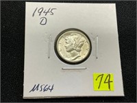 1945D Mercury Dime