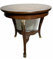 BAKER SIDE TABLE WITH PINWHEEL MARQUETRY