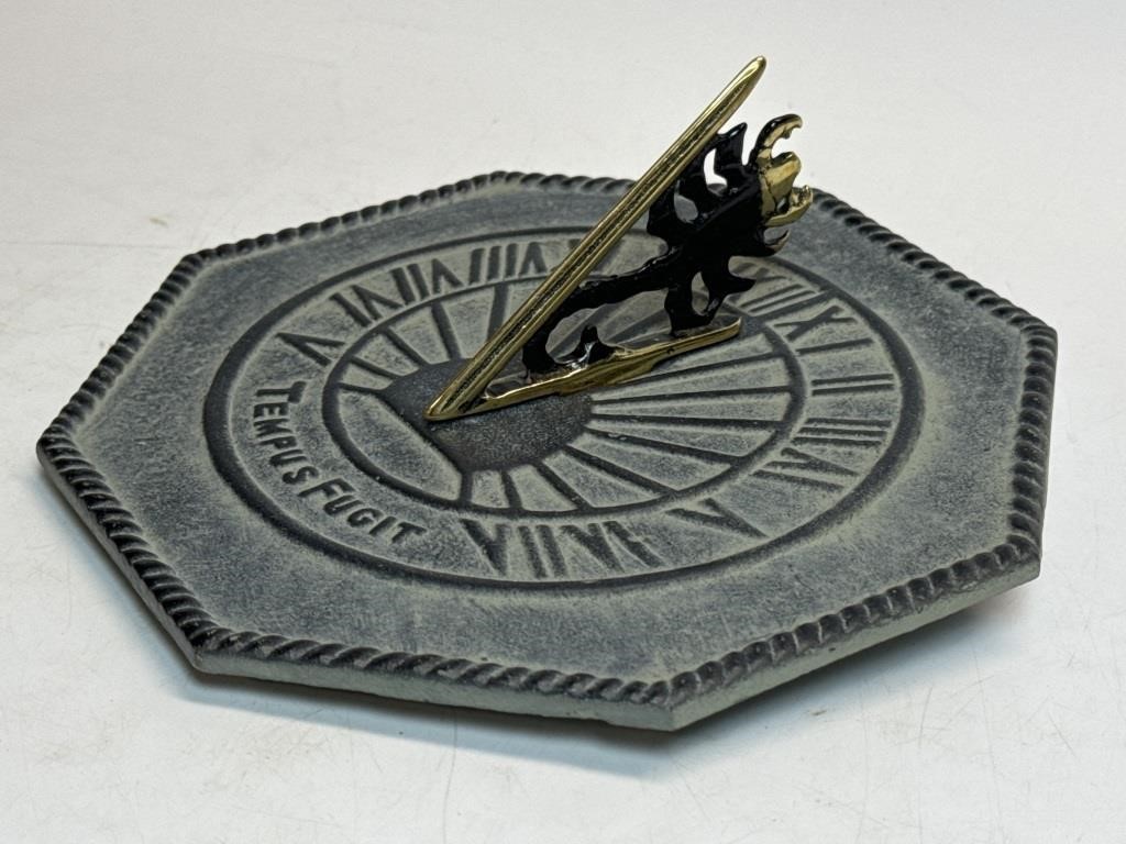 Tempus Fugit Bronze Sun Dial 7 1/2”