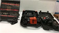 2 Electric Drills w Case of Drill Bits & More K14D