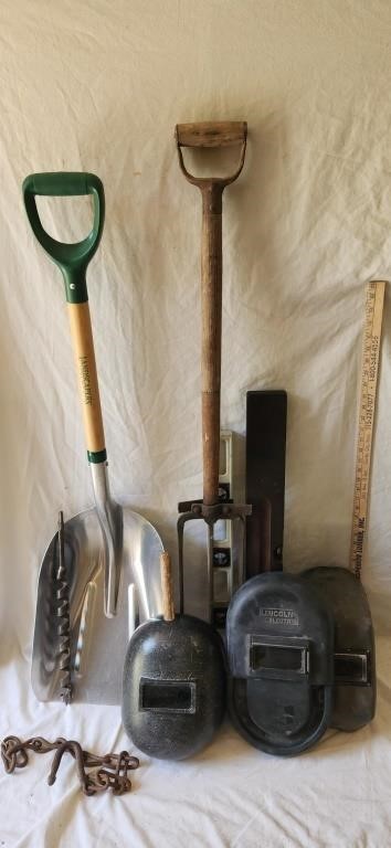 Vintage Tools, Welding Shields, Aluminum Shovel