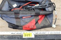 jumper cables & tools in bag