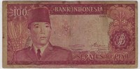 1960 Indonesia 100 Seratus Rupiah+Gift! IN60a