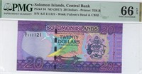 Solomon Islands 20 Dollars 2017 PMG 66 EPQ SOBF